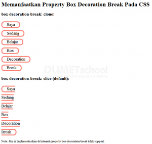 Memanfaatkan Property Box Decoration Break Pada CSS
