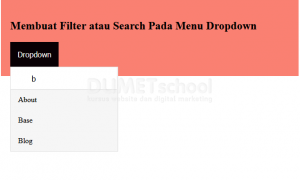 Membuat Filter atau Search Pada Menu Dropdown