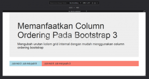 Memanfaatkan Column Ordering Pada Bootstrap 3