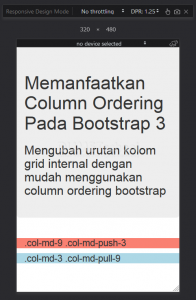 Memanfaatkan Column Ordering Pada Bootstrap 3