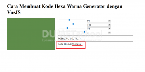 Cara Membuat Kode Hexa Warna Generator dengan VueJS