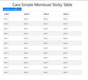 Cara simple membuat sticky table