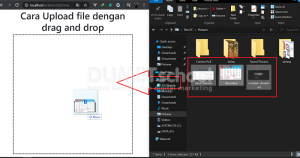 Cara Upload file dengan drag and drop